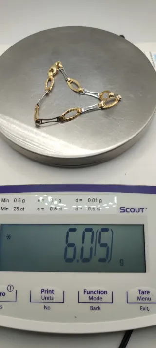 00572 Pulsera bicolor ORO 18k