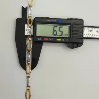 00572 Pulsera bicolor ORO 18k