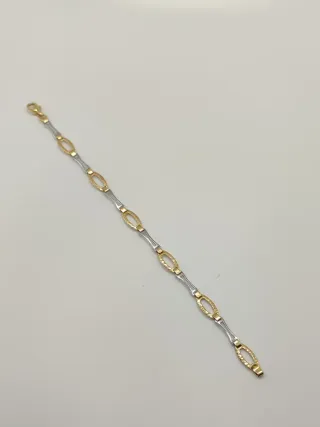 00572 Pulsera bicolor ORO 18k