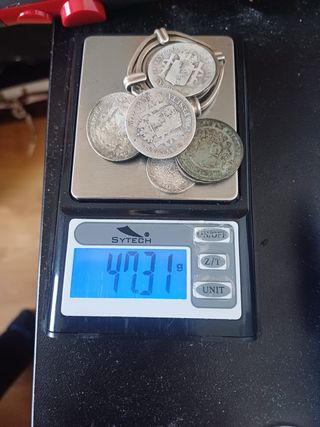 Lote monedas antiguas plata España