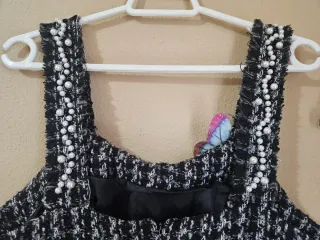 Vestido Tweed Perlas