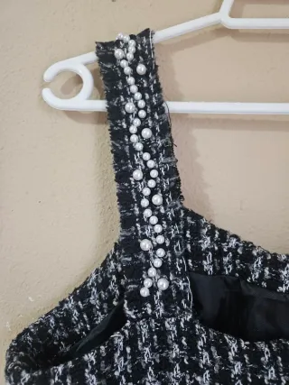 Vestido Tweed Perlas
