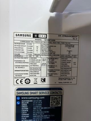 Nevera y Congelador Samsung Side by Side