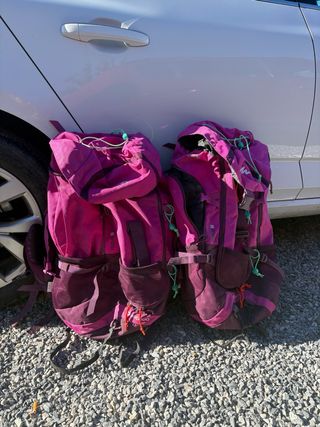 2 Mochilas Quechua Rosa/Morado