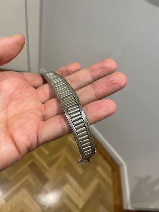 Pulsera Vintage Plata y Oro con Rubíes