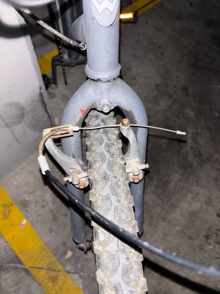 Bicicleta urbana gris