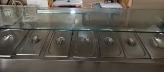 Vitrina expositora alimentos/toppings