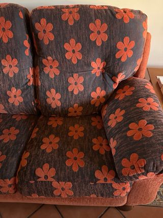 Sofá de 2 plazas con estampado floral