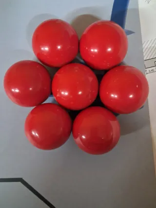 7 Bolas Futbolín Rojas