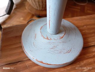 Pareja Lamparas en azul claro Shabby Chic oriental