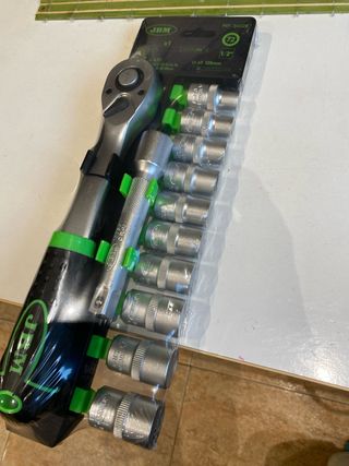 Juego Llave Carraca 10 Piezas 1/2 JBM. Nuevo