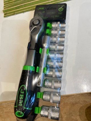 Juego Llave Carraca 10 Piezas 1/2 JBM. Nuevo