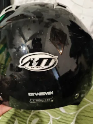 Casco Moto MT Semi Integral Huevo Negro
