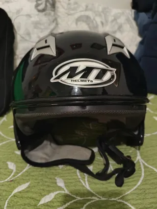 Casco Moto MT Semi Integral Huevo Negro