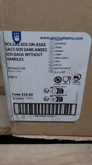 Bolsas Papel Kraft Americanas L -  500 Uds.