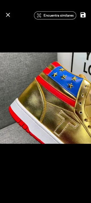 Zapatillas Deportivas Donald Trump Doradas