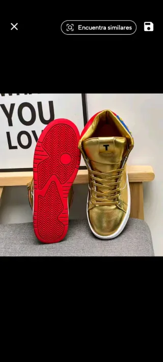 Zapatillas Deportivas Donald Trump Doradas