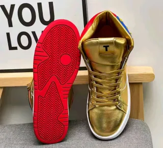 Zapatillas Deportivas Donald Trump Doradas