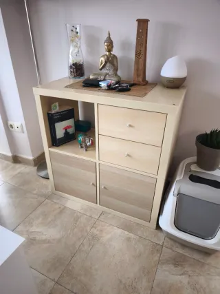 Estantería Kallax Ikea Beige