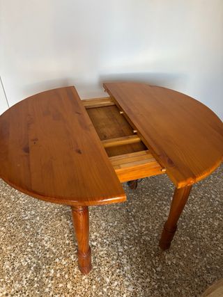 Mesa camilla extensible de madera