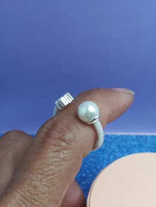 Pendientes y Anillo Tous Perla Plata