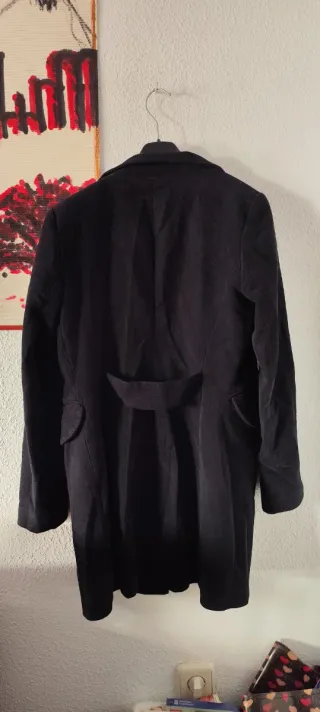 Abrigo ZARA negro doble botonadura