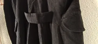 Abrigo ZARA negro doble botonadura