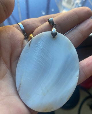 Colgante Vintage Mujer Perfil Abalorio