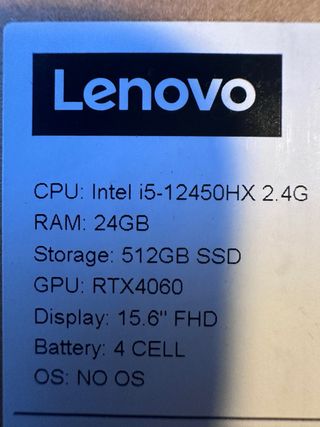 Portátil Lenovo LOQ 15IAX9, 15.6” FHD, RTX 4060