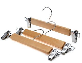 Perchas madera pantalón 1€