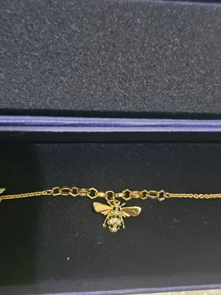 Pulsera Swarovski Abeja Dorada 18k
