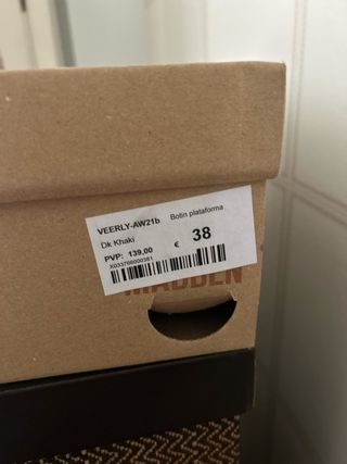 Botines Steve Madden Talla 38 Verde Caqui