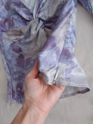Nueva con etiqueta Zara blusa Satinada Tie Dye XS