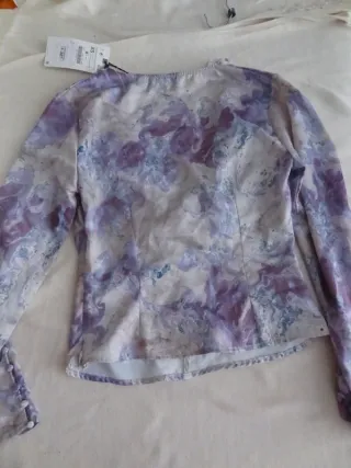 Nueva con etiqueta Zara blusa Satinada Tie Dye XS