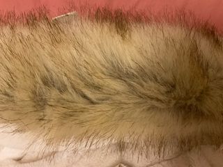 Parka Zara blanco roto con capucha