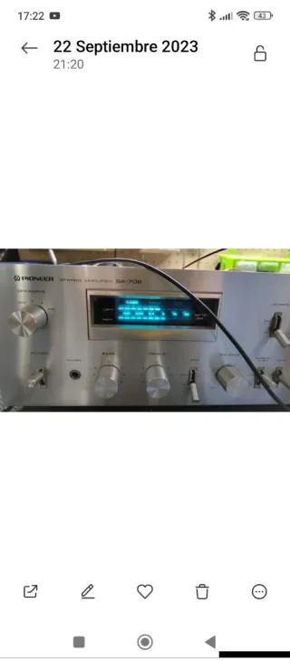 Amplificador Pioneer SA-7800 Plata