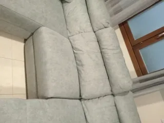 Sofá 4 plazas chaise longue derecha. Tela lavable.