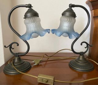 Coppia Lampade Abat Jour