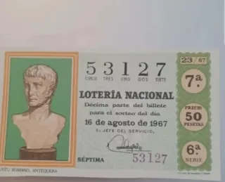 Décimos Lotería Nacional años 70-80