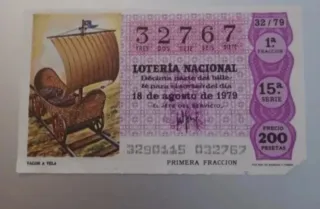 Décimos Lotería Nacional años 70-80