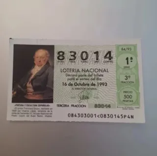 Décimos Lotería Nacional años 70-80