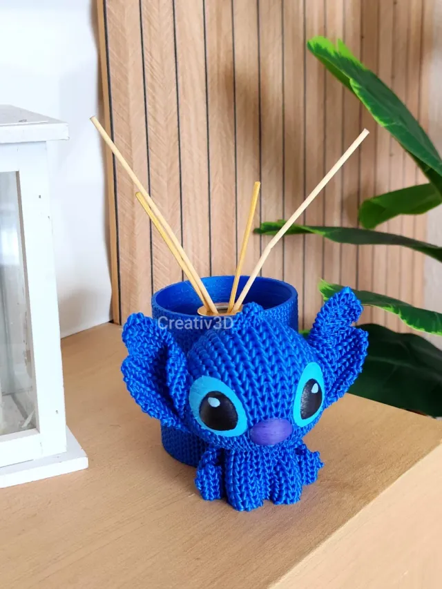 Porta tudo Stitch Disney Organizador Cachepo Vaso