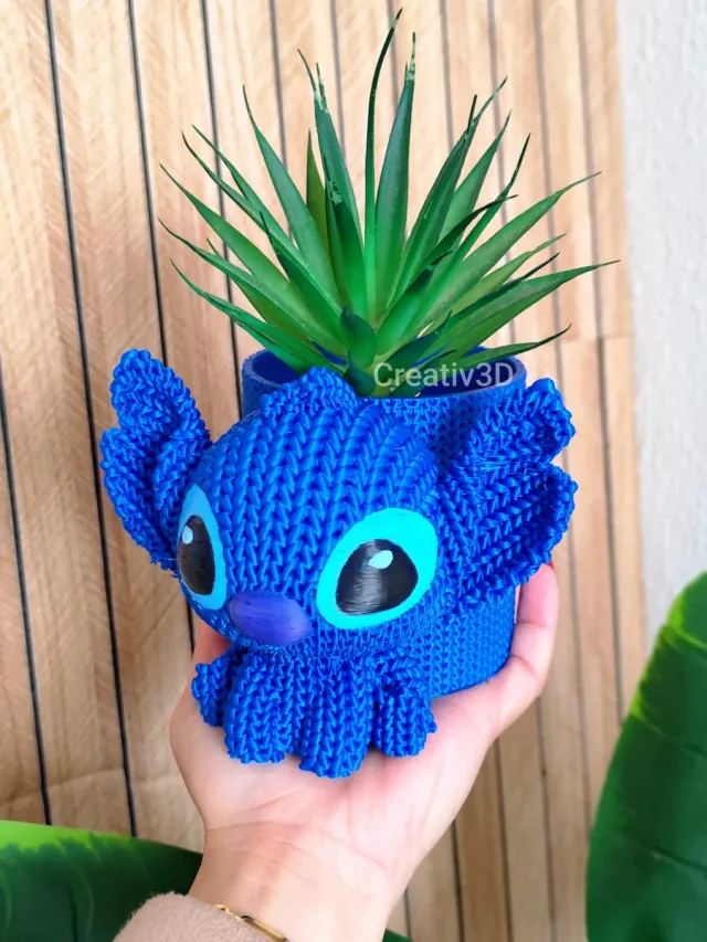 Porta tudo Stitch Disney Organizador Cachepo Vaso