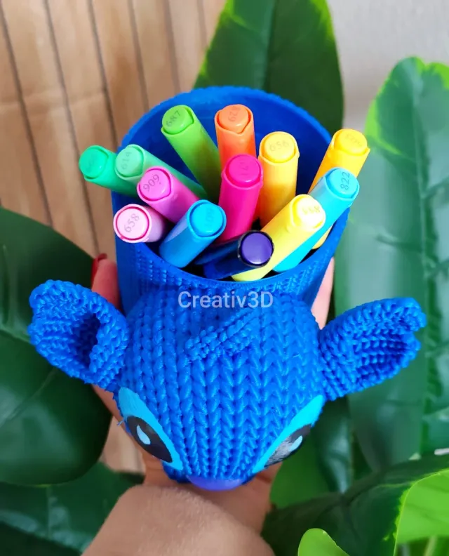 Porta tudo Stitch Disney Organizador Cachepo Vaso