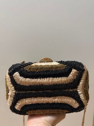 Bolso de fiesta Latouche Clutch negro y dorado