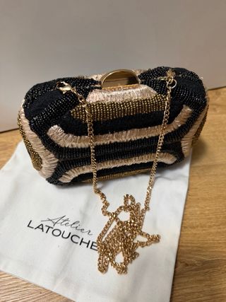 Bolso de fiesta Latouche Clutch negro y dorado