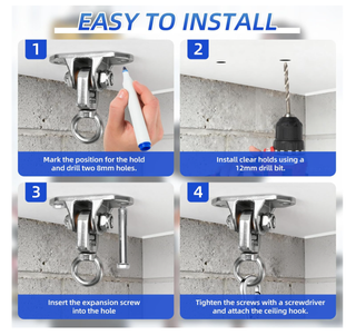 Gancio Soffitto M8 - Portata 500kg