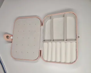 Joyero pequeño cuero PU rosa