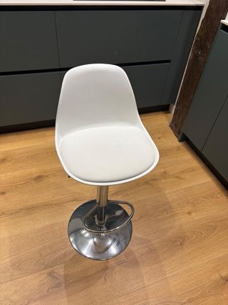 2 Taburetes de Cocina Extensibles Blancos