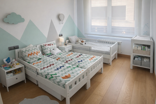 Habitación infantil completa con 3 camas